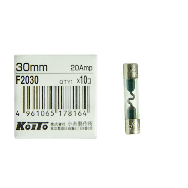 Предохранитель Koito 20A-стеклянный 30mm