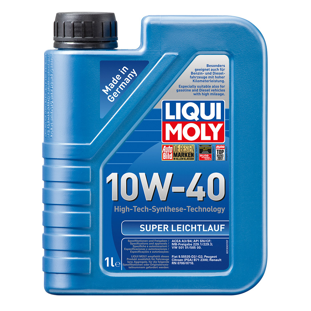 Масло моторное Liqui Moly 10W40 Super Leichtlauf SAE 10W-40, 1 л. (арт. 1928)
