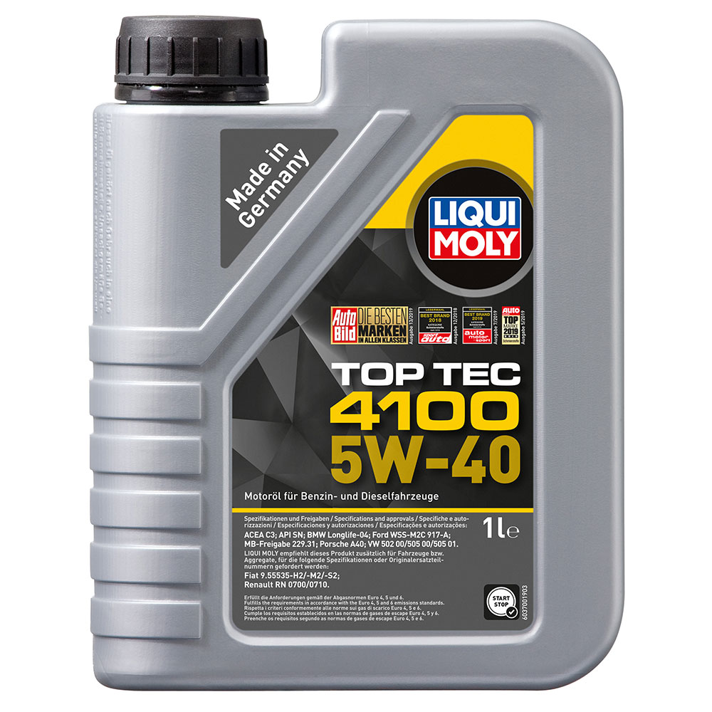 Масло моторное Liqui Moly TOP TEC 4100, 5W40, 1 л. (арт. 7500)
