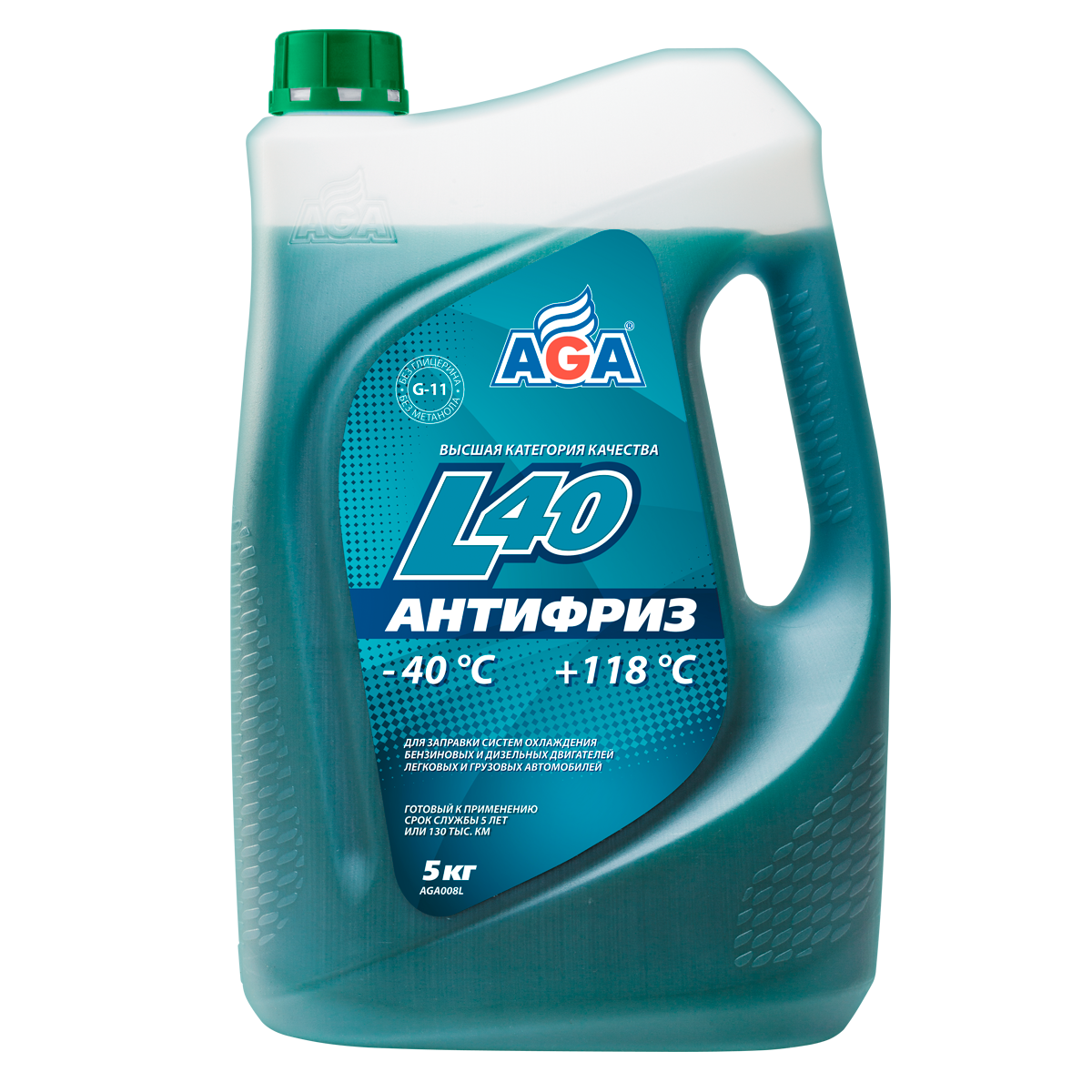 Антифриз AGA-L40 сине-зеленый, G11 (5 кг.)