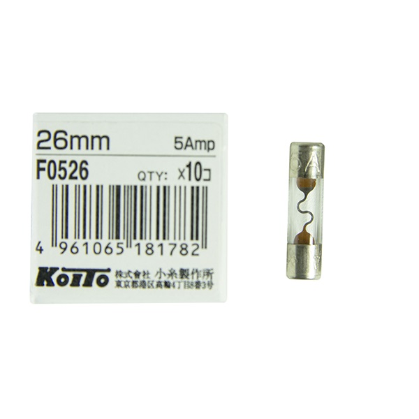 Предохранитель Koito 5A - стеклянный 26mm